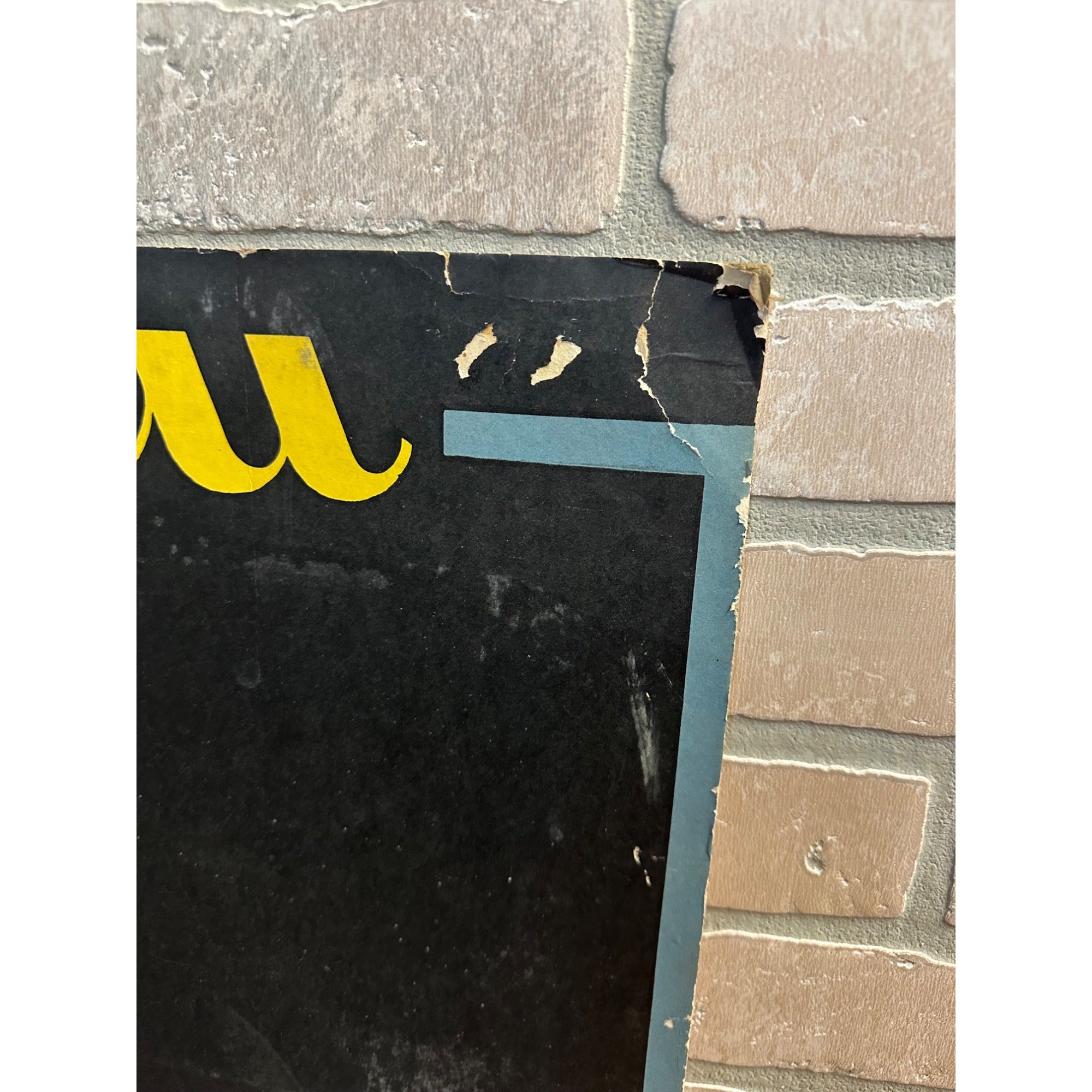 Vintage Marathon Lager Beer Advertising Cardboard Menu Sign Wisconsin Wis WI 20x30"