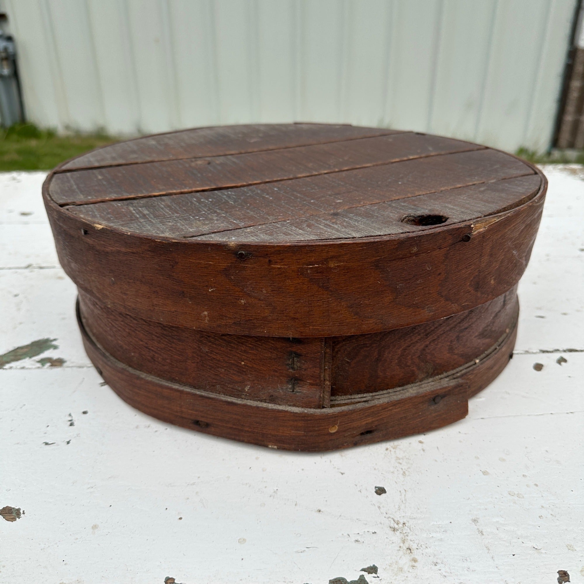 Antique 19th Century Bent Wood Pantry Box Cheese Crate Primitive Country