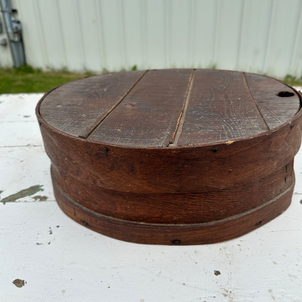 Antique 19th Century Bent Wood Pantry Box Cheese Crate Primitive Country
