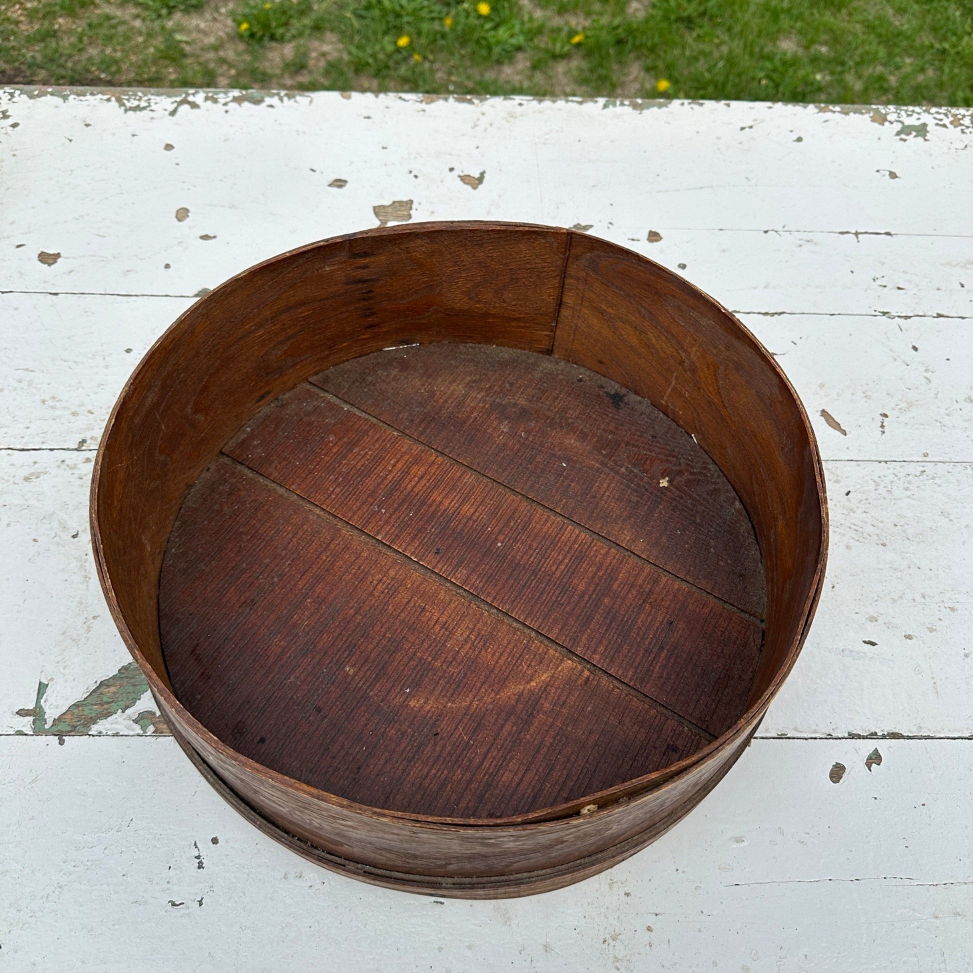 Antique 19th Century Bent Wood Pantry Box Cheese Crate Primitive Country