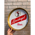 Vintage Jacob Leinenkugel Brewing Co. Metal Beer Advertising Round Tray Indian Maiden Logo Chippewa Falls, WI