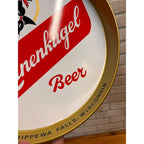 Vintage Jacob Leinenkugel Brewing Co. Metal Beer Advertising Round Tray Indian Maiden Logo Chippewa Falls, WI