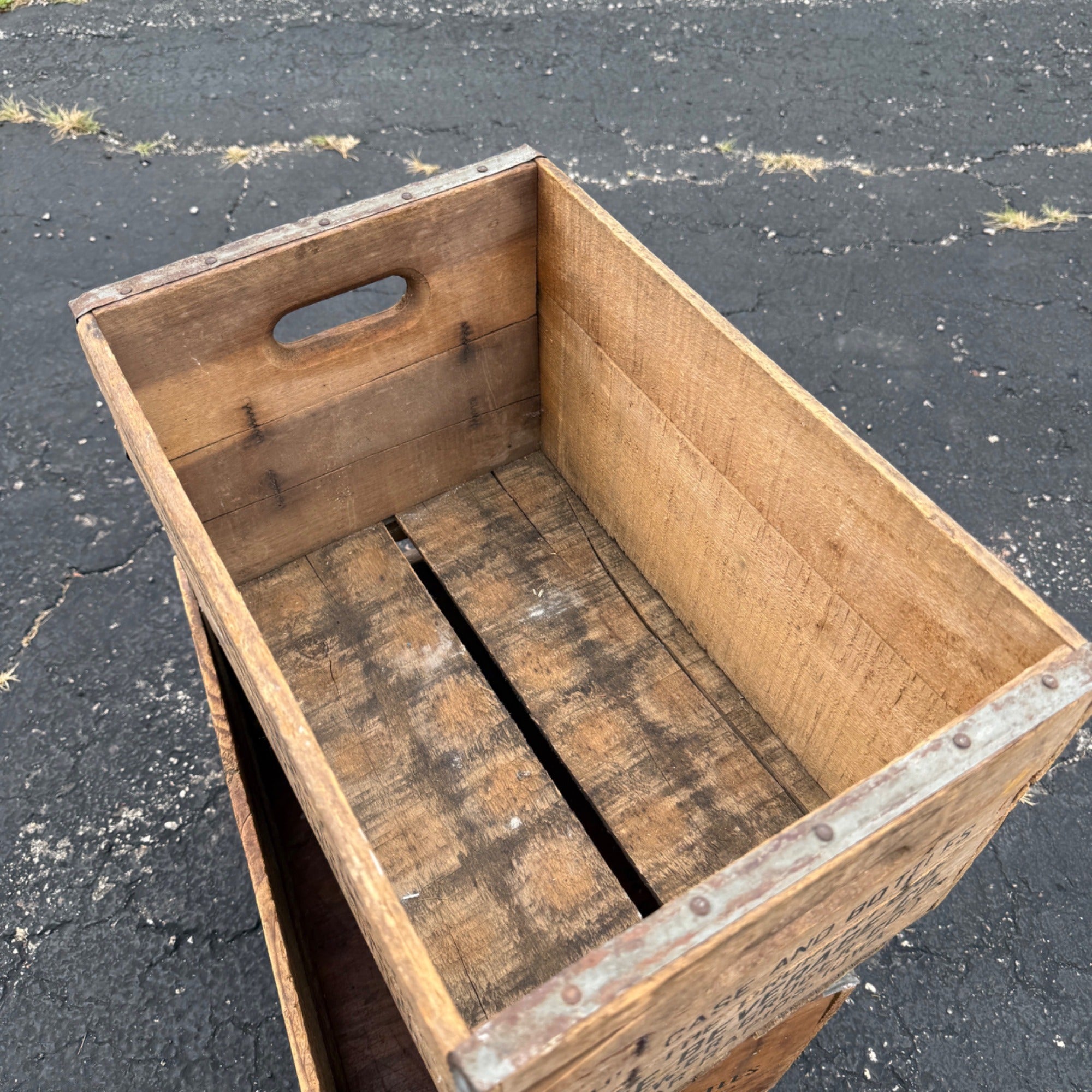 RARE Vintage Life Beverages Wood Soda Crate Cedar Rapids Iowa Witwer Grocery