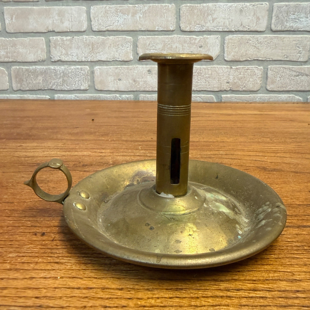 Vintage Brass Candlestick Candle Holder Primitive Farmhouse Style
