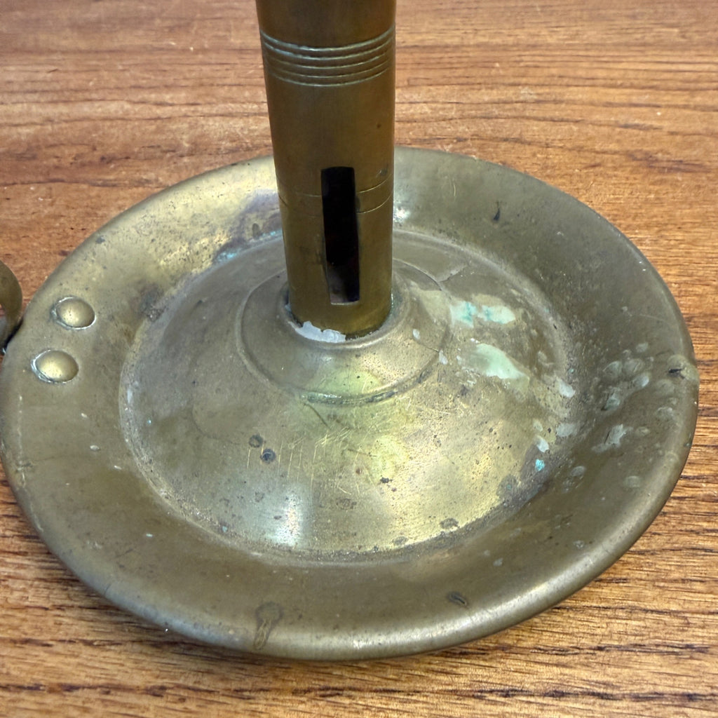 Vintage Brass Candlestick Candle Holder Primitive Farmhouse Style