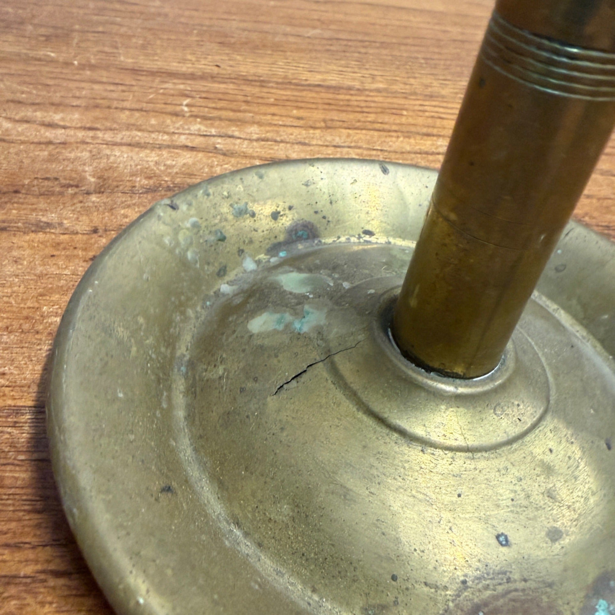 Vintage Brass Candlestick Candle Holder Primitive Farmhouse Style
