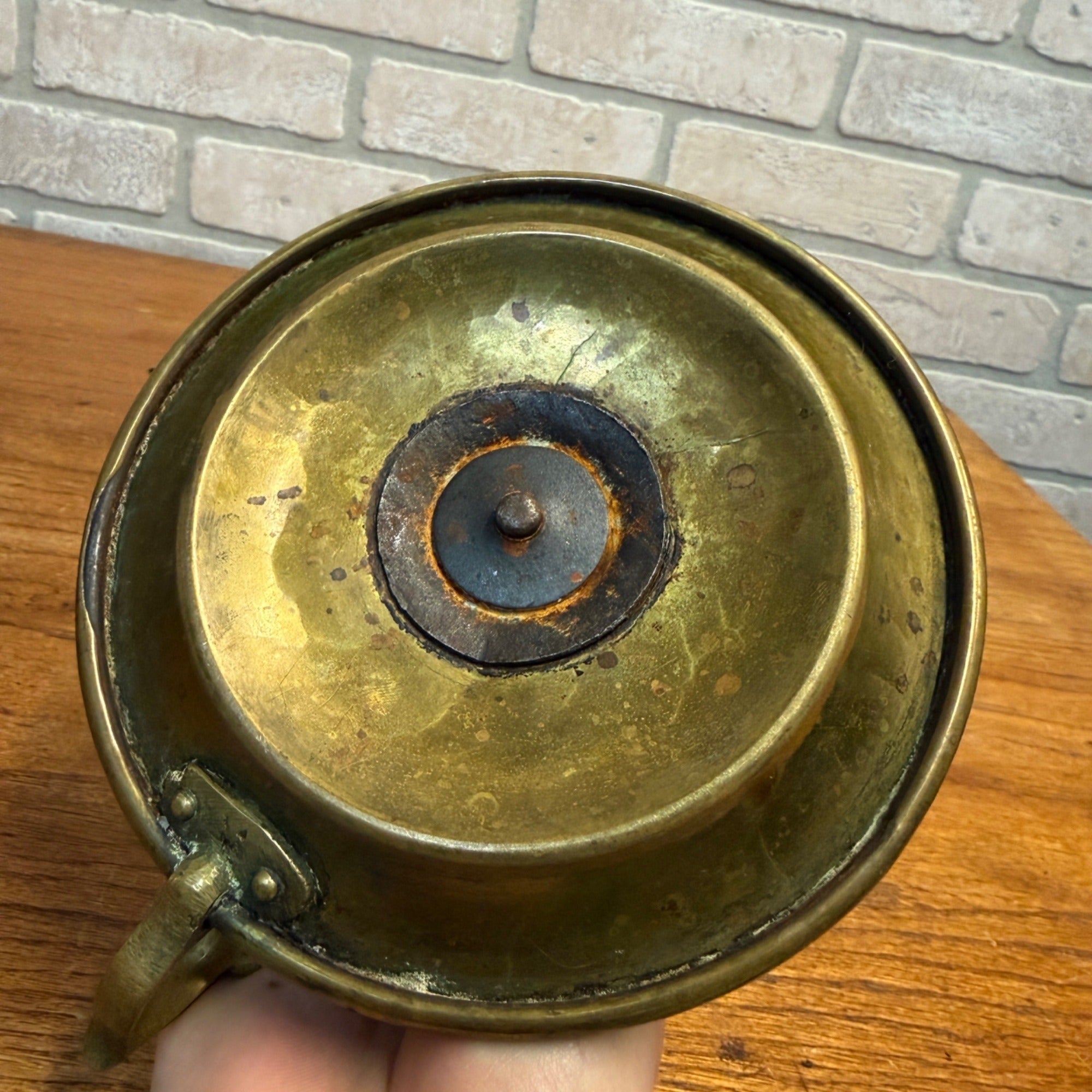 Vintage Brass Candlestick Candle Holder Primitive Farmhouse Style