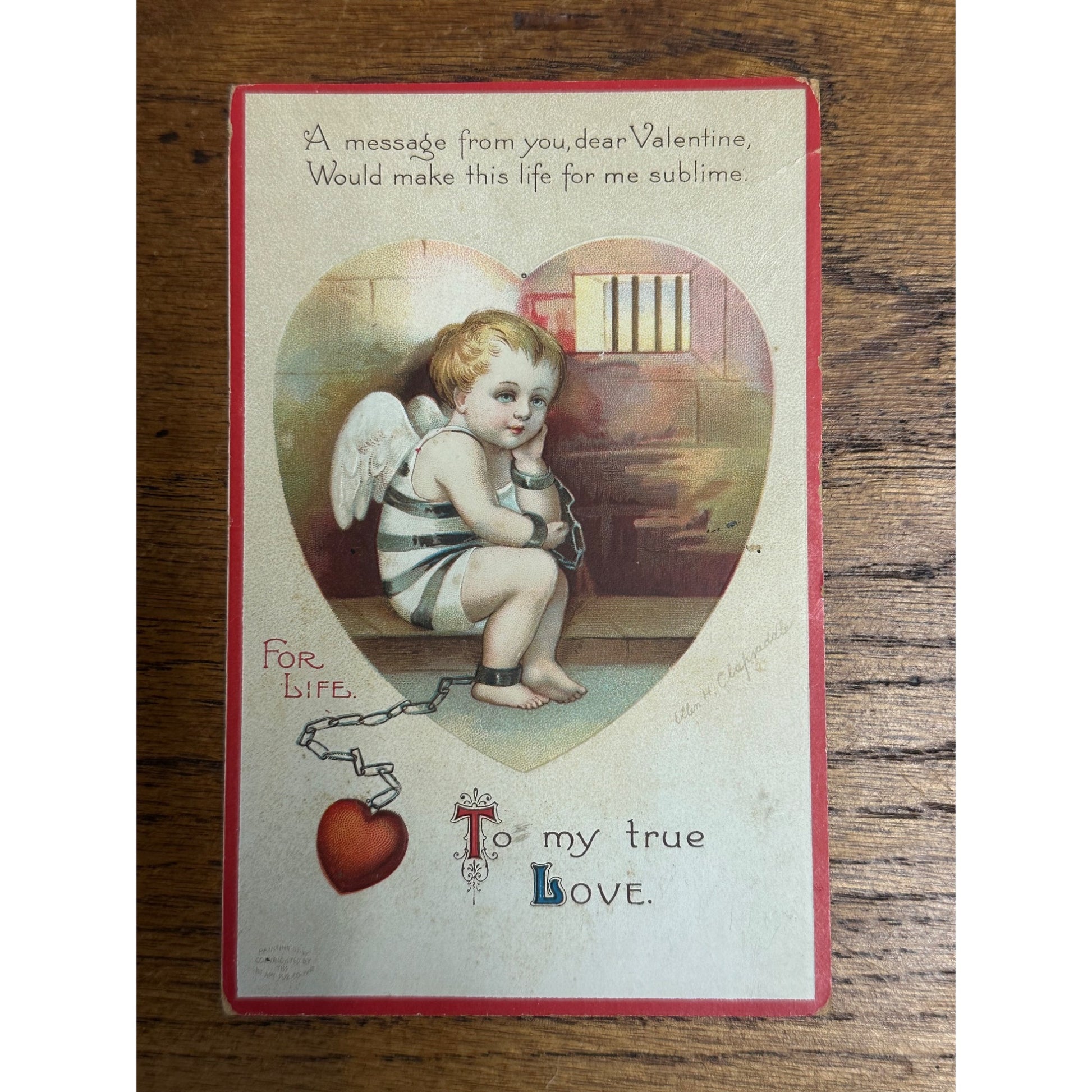 Vintage Ellen Clapsaddle Artist Signed Postcard Valentine's Day Series #1829