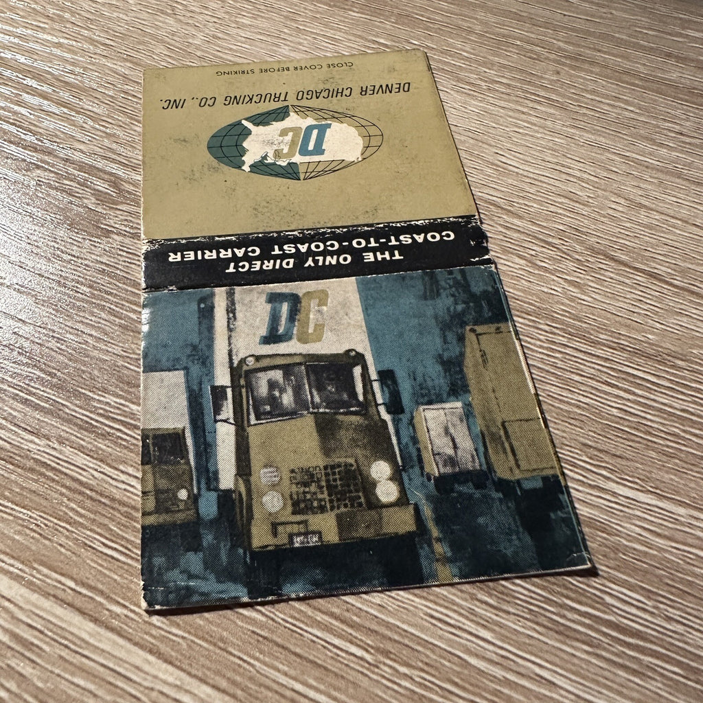 Vintage Denver Chicago Trucking  Advertising Matchbook