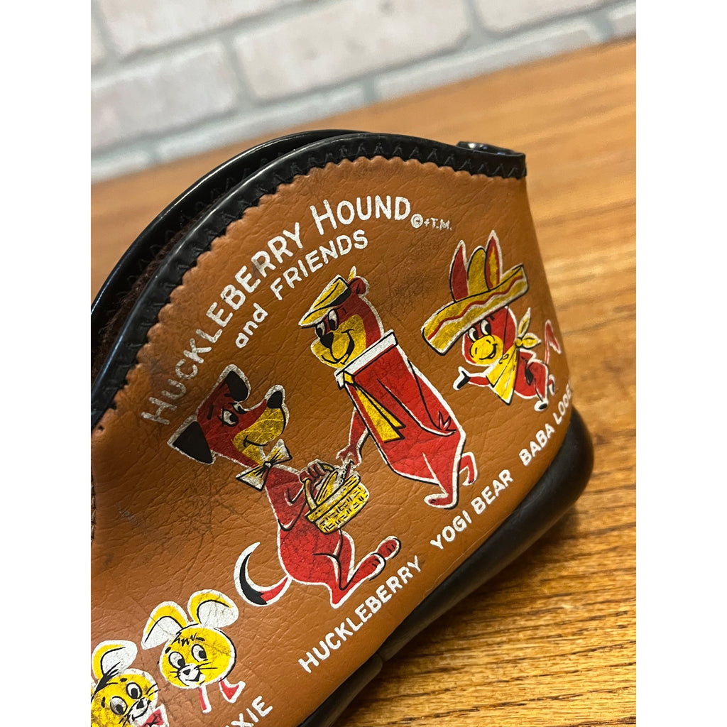 Vintage Yogi Bear- Huckleberry Hound Child's Leather House Shoes Slippers
