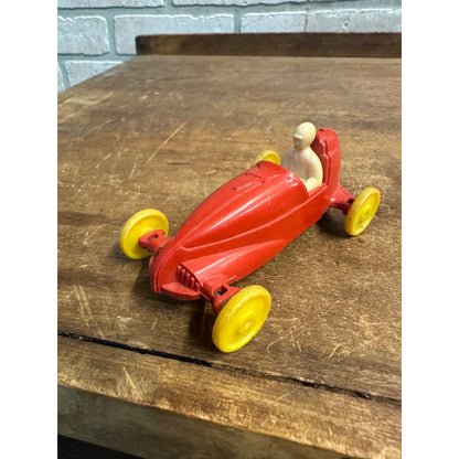 Vintage 1950s Pyro Plastic Soap Box Derby 4" Toy Race Car w/ Driver