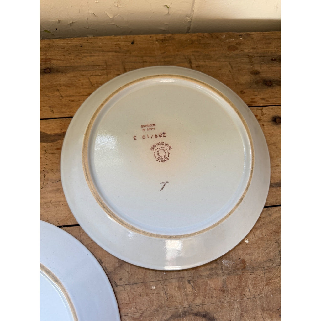 Buchan Thistle Serving Scotland Stoneware Pottery (5) 10" Dinner Plates