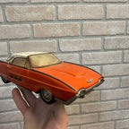 Vintage Tin 1963 Ford Thunderbird Sedan Model 203 Red and White Model Car Voiture? Friction Powered