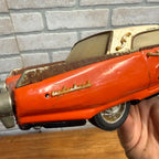 Vintage Tin 1963 Ford Thunderbird Sedan Model 203 Red and White Model Car Voiture? Friction Powered