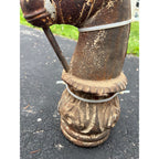 Rare Antique Cast Iron Horse Head Hitching Post Top Primitive Farm Equestrian Architectural Salvage