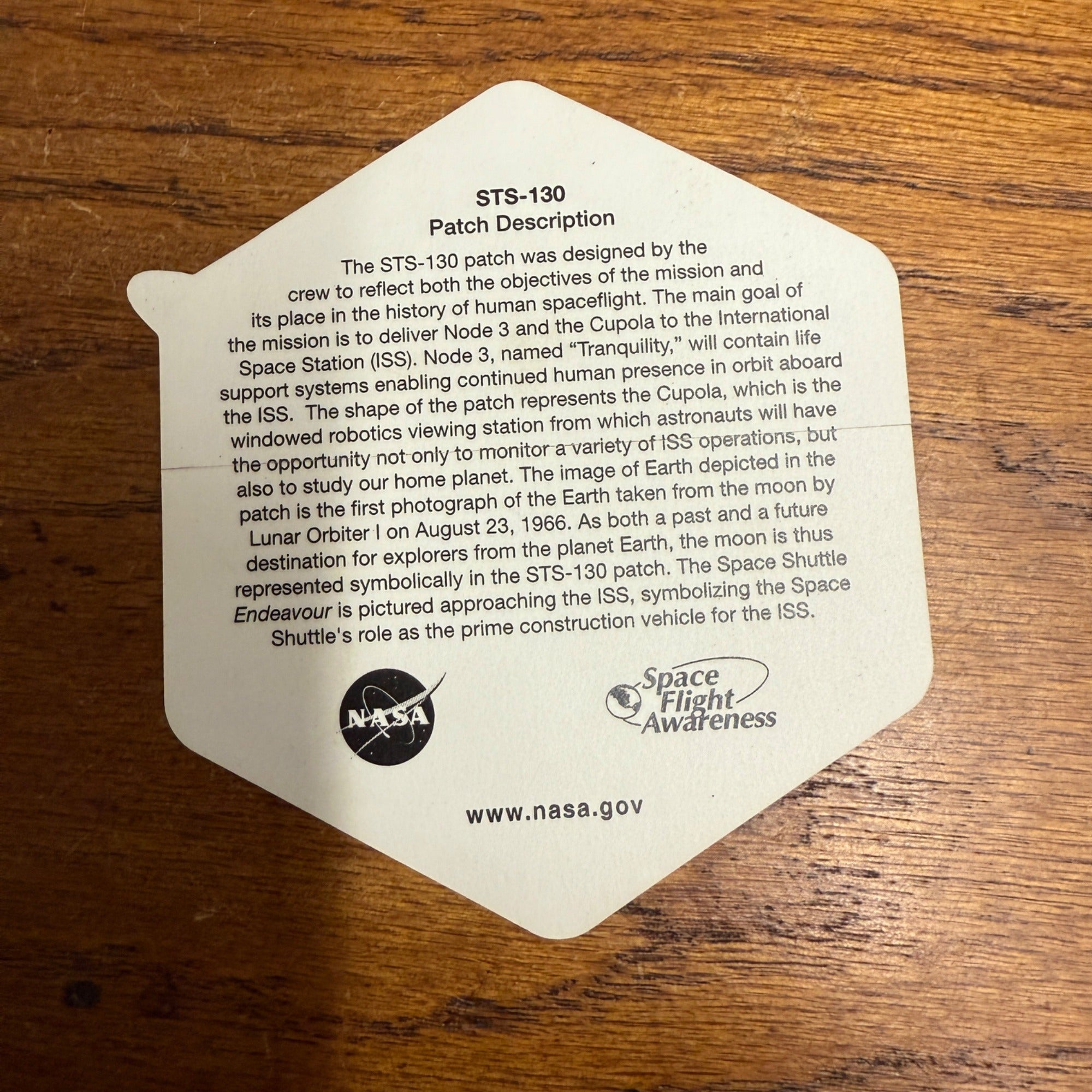 STS-130 OFFICIAL NASA SPACE SHUTTLE PATCH STICKER NODE 3 CUPOLA INT'L SPACE STAT