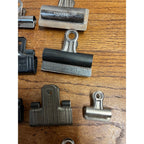Vintage Metal Clip Lot Office Esterbrook IDL Ball Clip Bearings Boston Bulldog