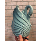 Vtg Royal Haeger Blue Ceramic Swan Vase Planter MCM Art Deco 12" Tall
