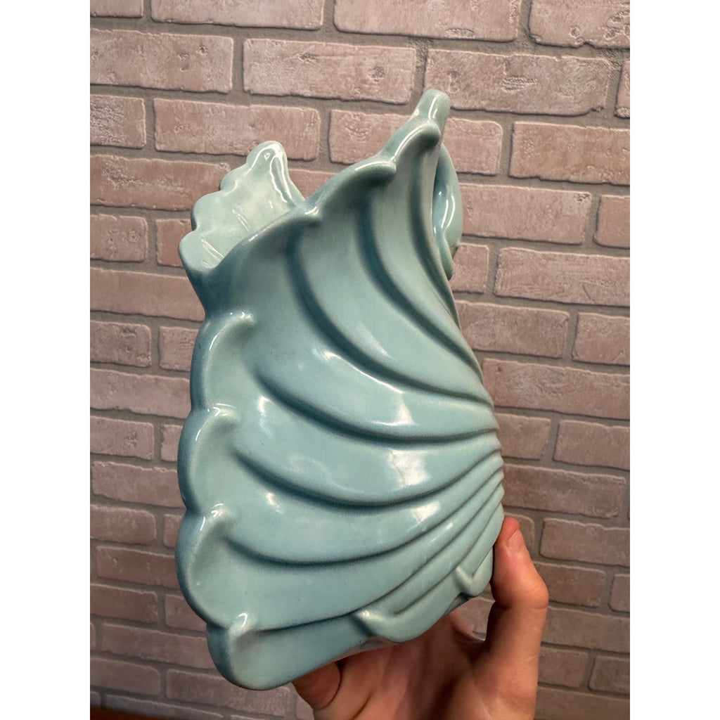 Vtg Royal Haeger Blue Ceramic Swan Vase Planter MCM Art Deco 12" Tall
