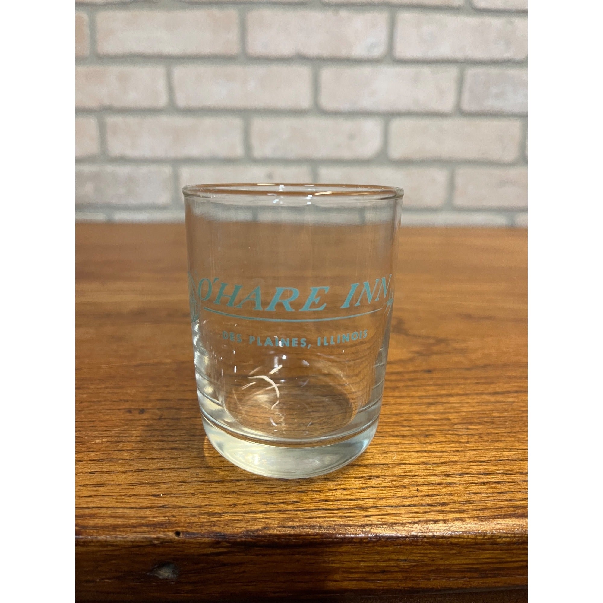 Vintage O'Hare Inn Chicago Illinois Cocktail Glass Mid-Century Airport Des Plaines
