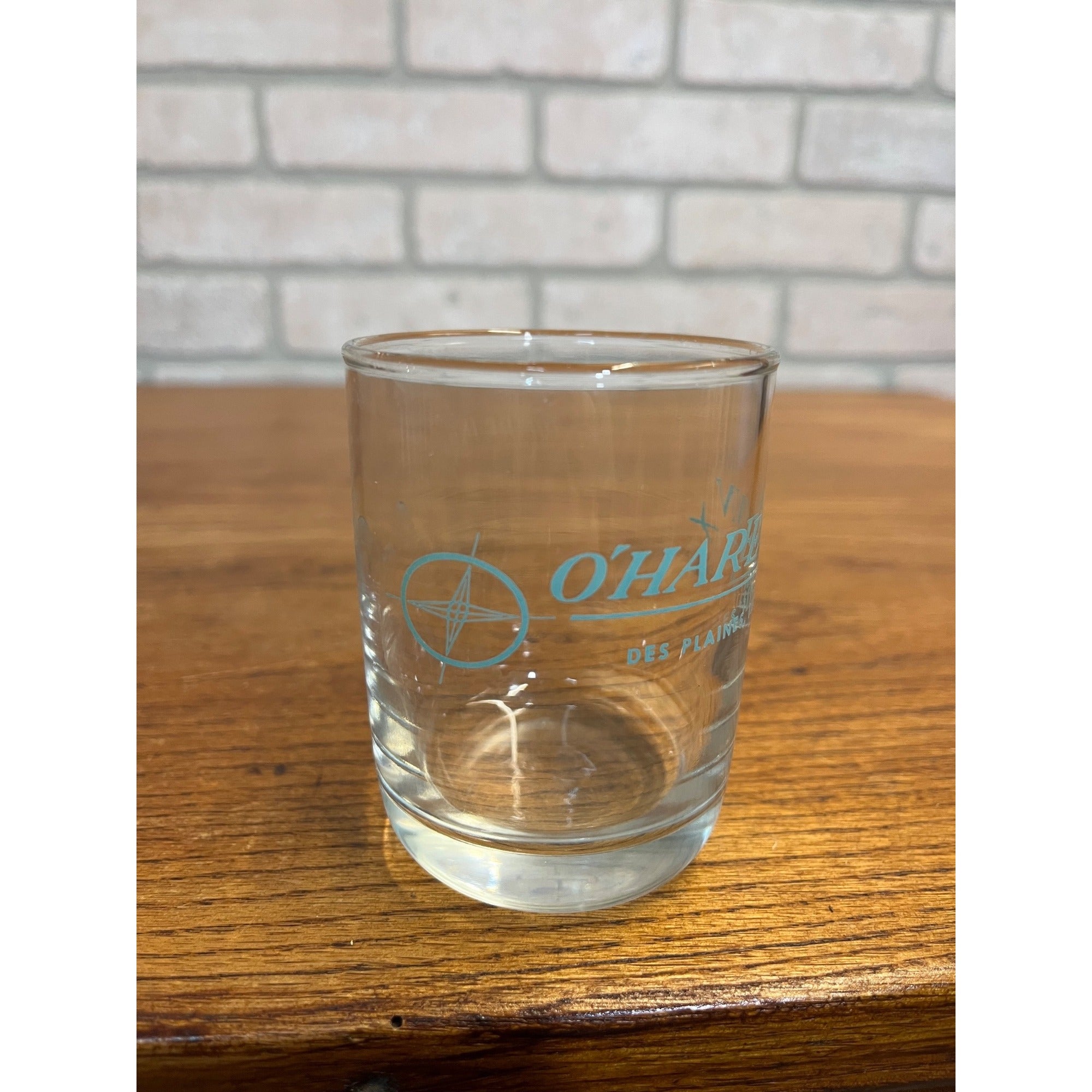 Vintage O'Hare Inn Chicago Illinois Cocktail Glass Mid-Century Airport Des Plaines