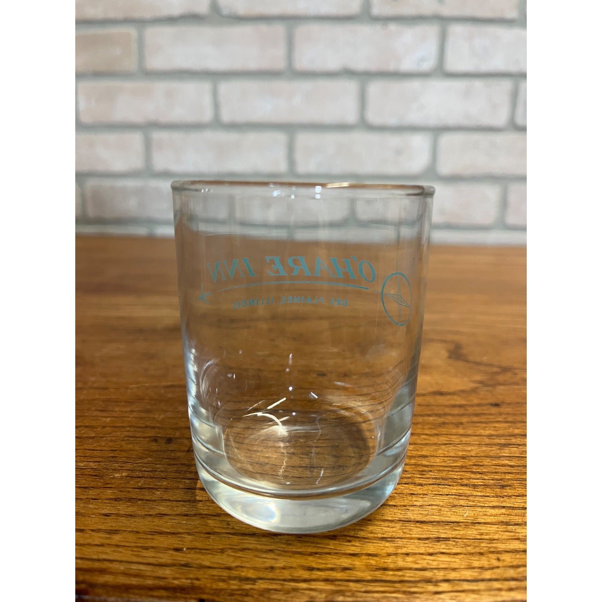 Vintage O'Hare Inn Chicago Illinois Cocktail Glass Mid-Century Airport Des Plaines