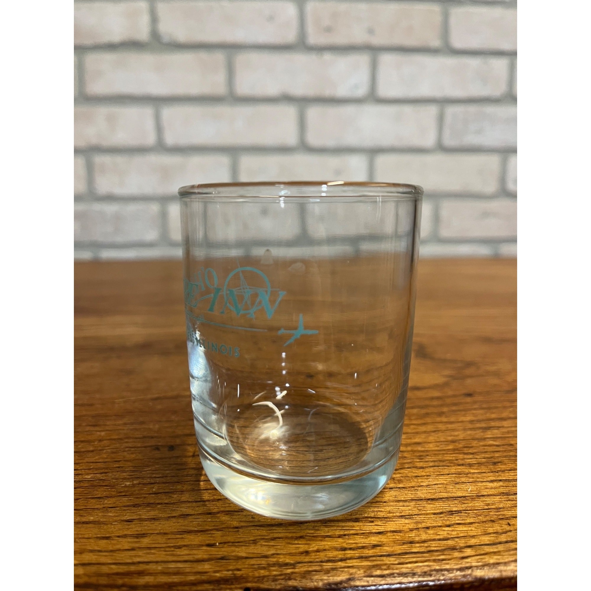 Vintage O'Hare Inn Chicago Illinois Cocktail Glass Mid-Century Airport Des Plaines