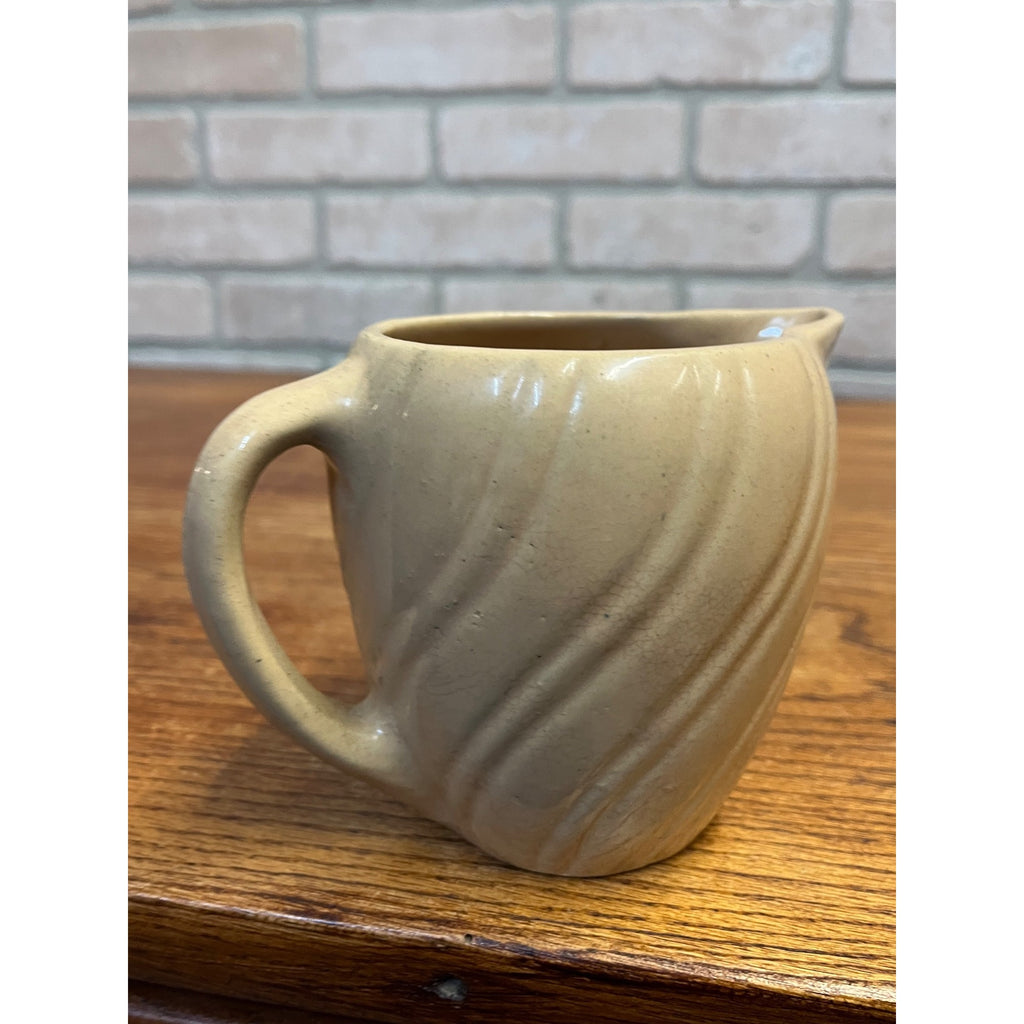 Vintage Stoneware Wicker's Food Store Marshfield WI Wisconsin Advertising Pitcher Wis