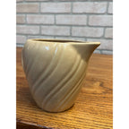 Vintage Stoneware Wicker's Food Store Marshfield WI Wisconsin Advertising Pitcher Wis