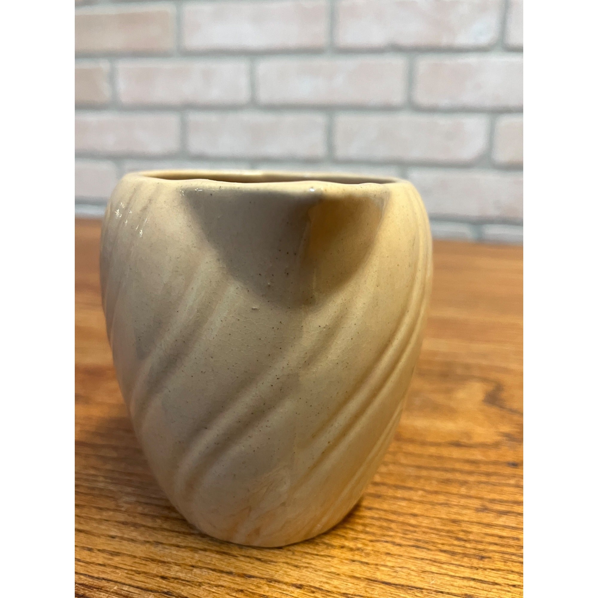 Vintage Stoneware Wicker's Food Store Marshfield WI Wisconsin Advertising Pitcher Wis