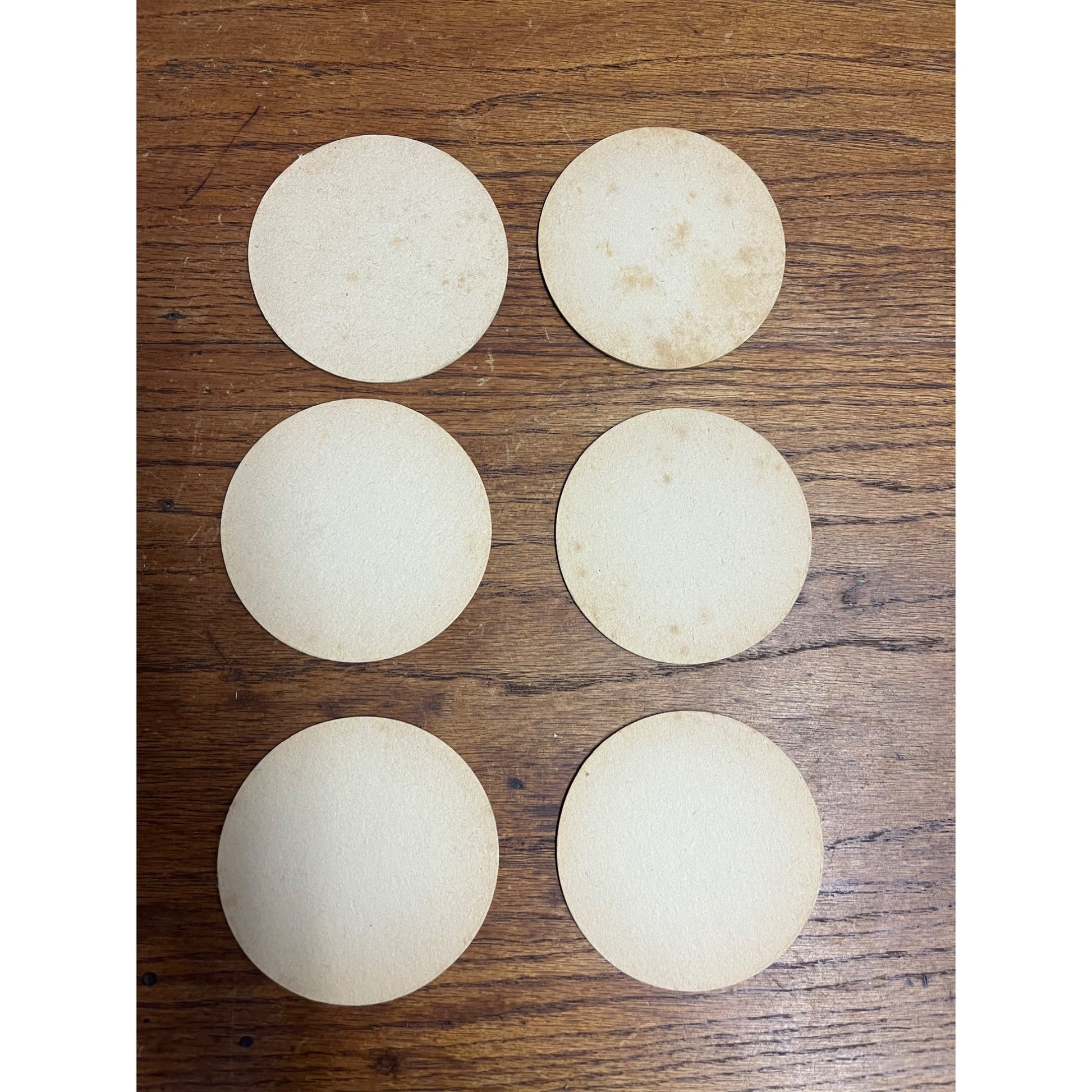 Vintage 1940s Gettelman Beer Coasters Milwaukee Wis Set (6) Happy Days Toast 3.5"