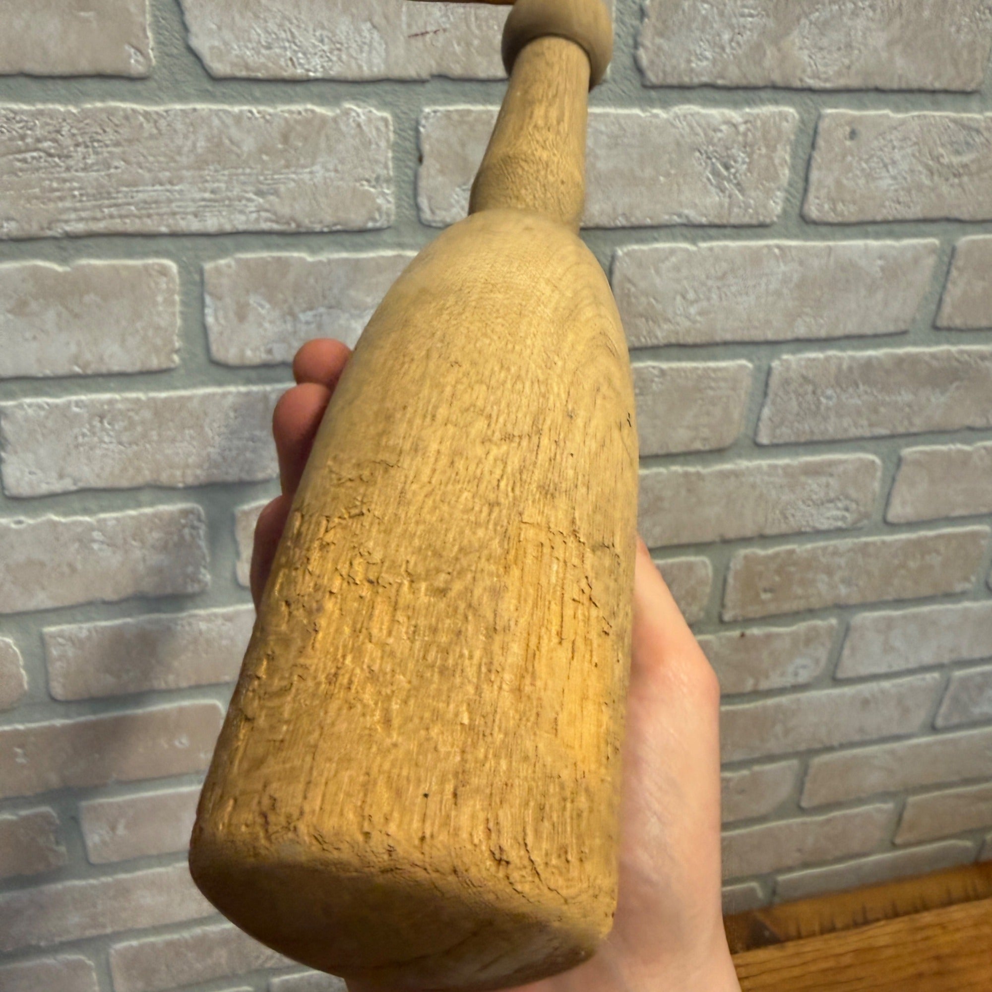 Antique Wooden Primitive Masher Tool Kitchen Decor 1900s