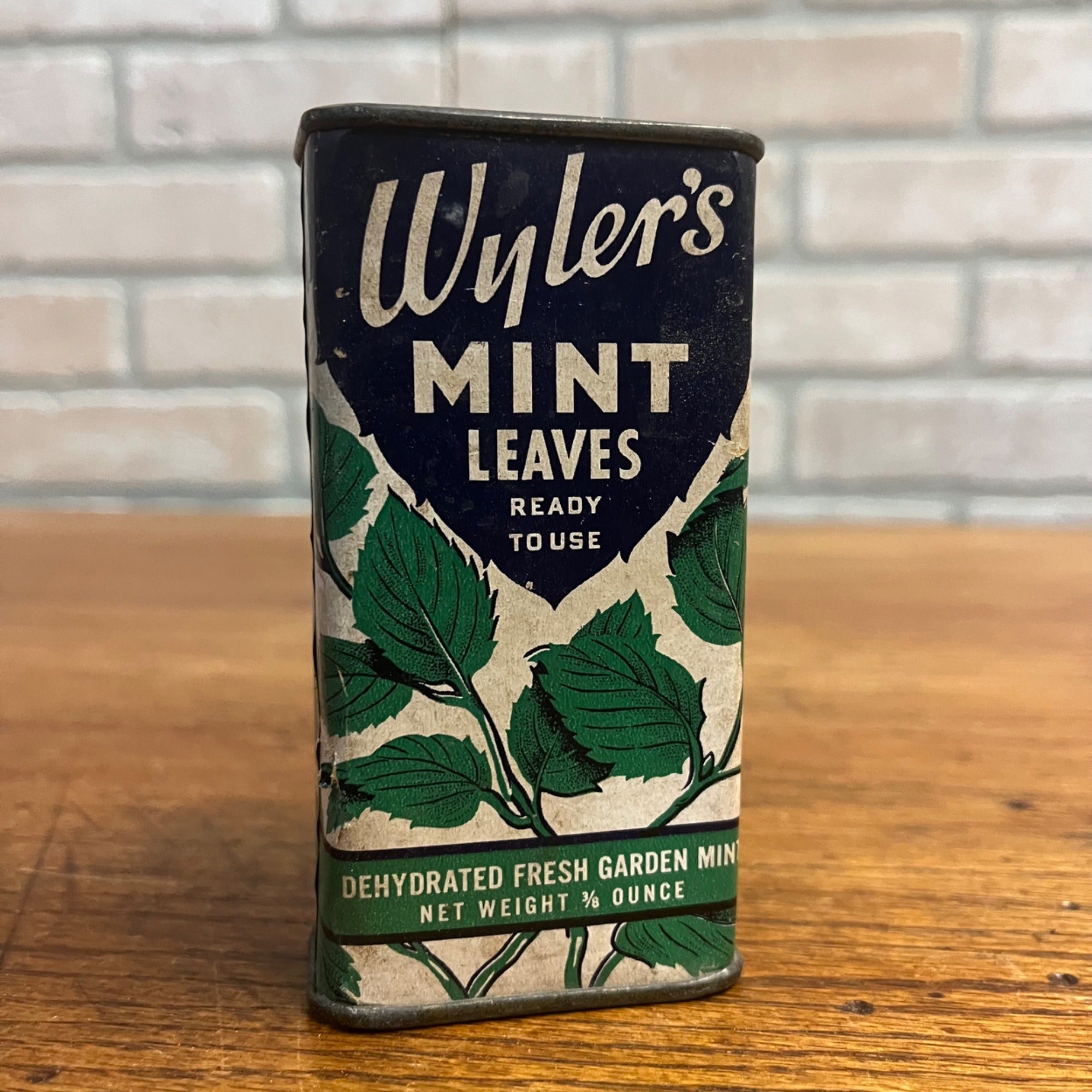 Vintage Wylers Mint Leaves Chicago IL Illinois Spice Tin Kitchen Decor