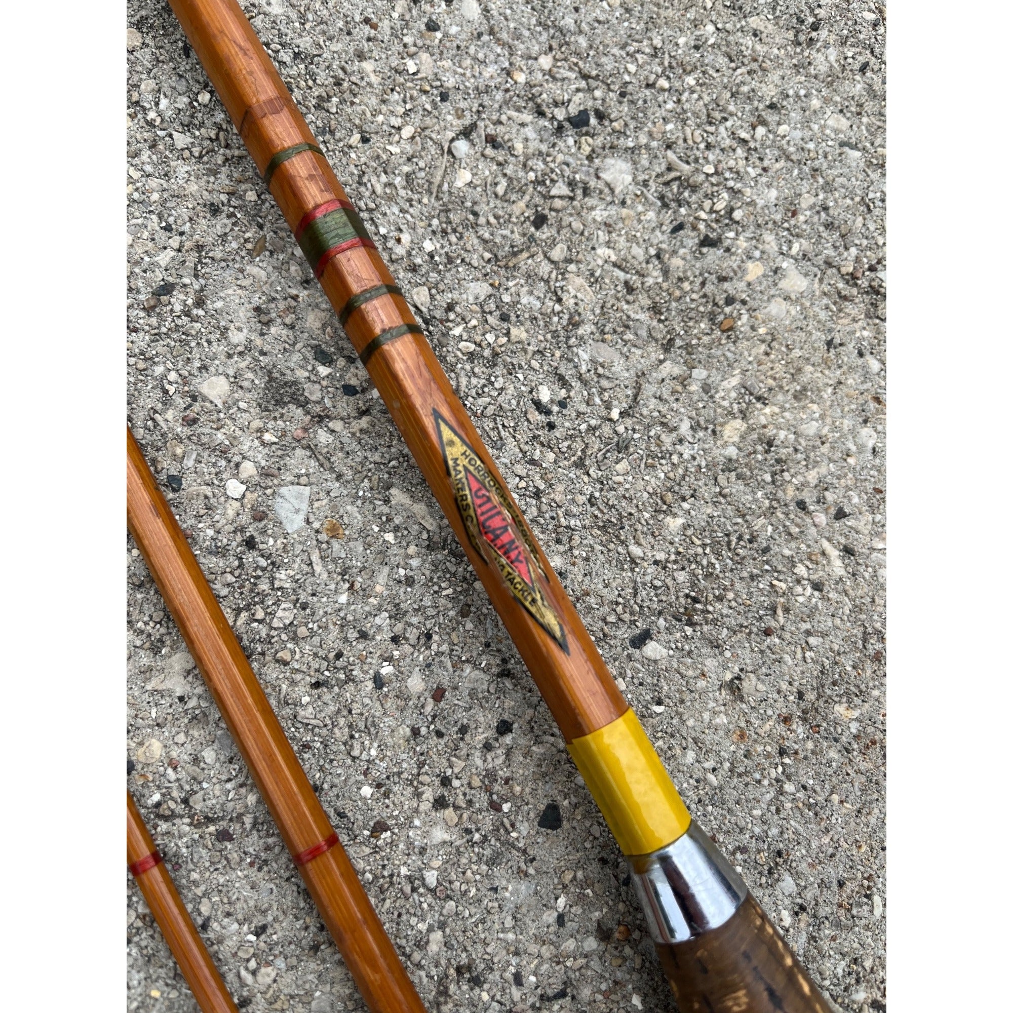 Vintage Horrock Ibboston Bamboo 3pc Fly Fishing Rod w/ Extra Tip End - Antique