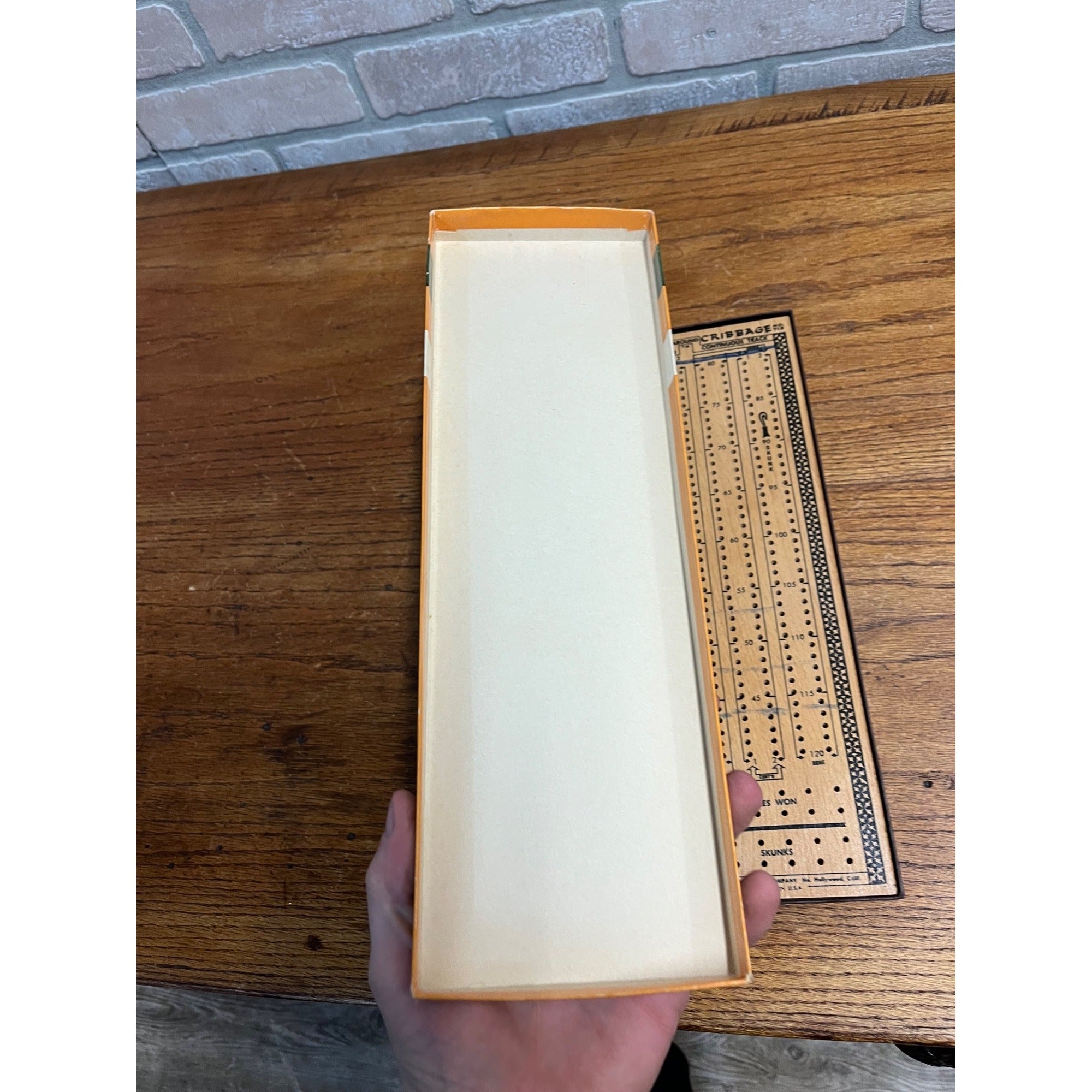 Vintage 1967 Pacific Game Co. Pleasantime Two Lane Cribbage Board