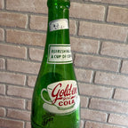Vintage Sun Drop Golden Girl Cola 14oz Soda Bottle Scarce Green St Louis
