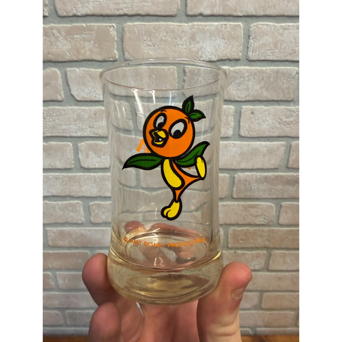 Vintage 1970s/1980s Florida Orange Bird Juice Glass Walt Disney Productions