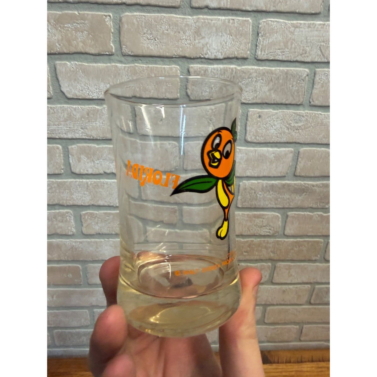 Vintage 1970s/1980s Florida Orange Bird Juice Glass Walt Disney Productions