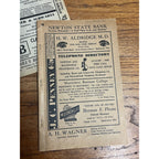 Vintage Newton Manitowoc Telephone Directory Books 1939 & 1936