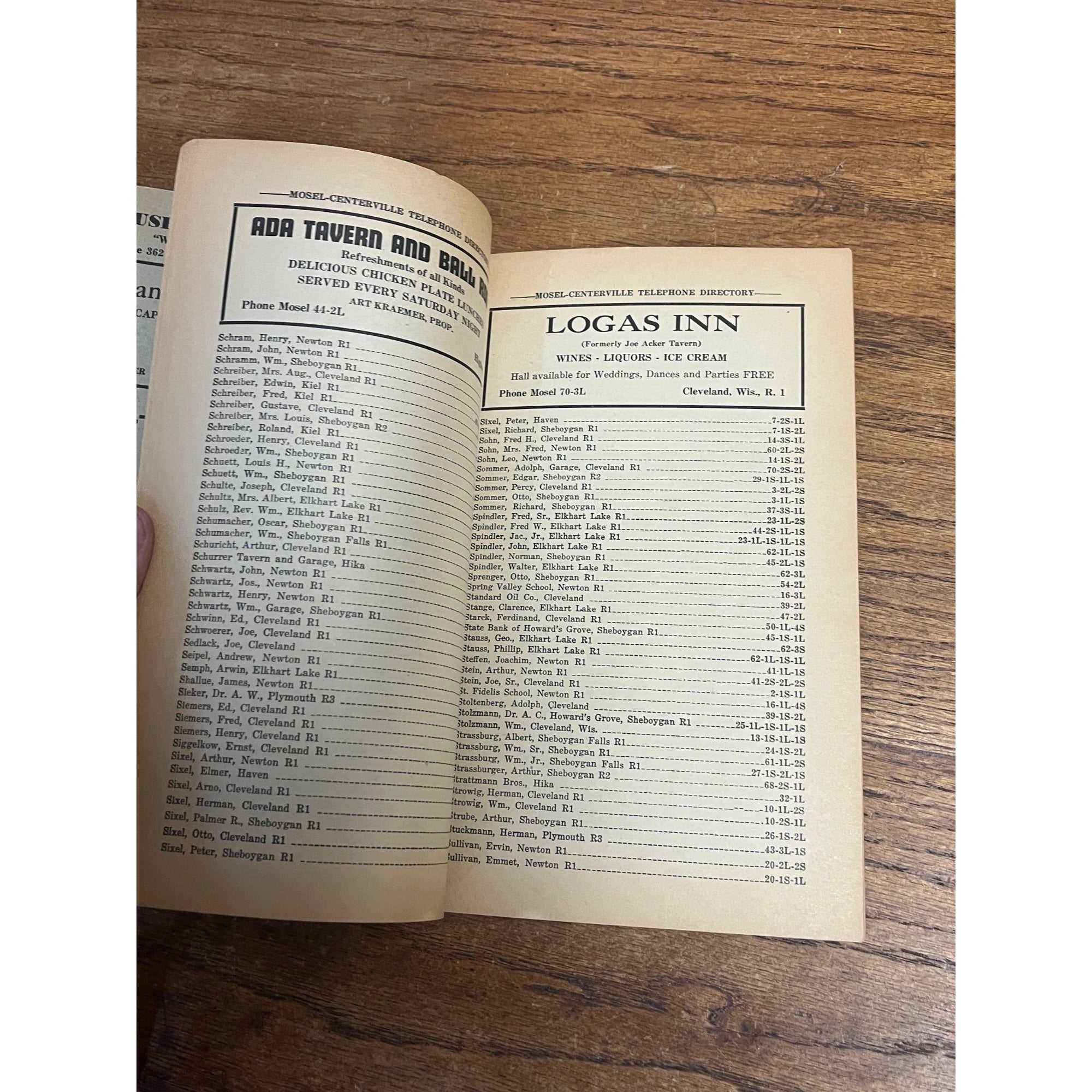 Vintage Newton Manitowoc Telephone Directory Books 1939 & 1936