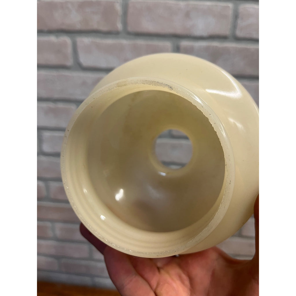 Vintage Cream Glass Lamp Shade Dome Mid-Century Modern Style Lighting Fixture Replacement