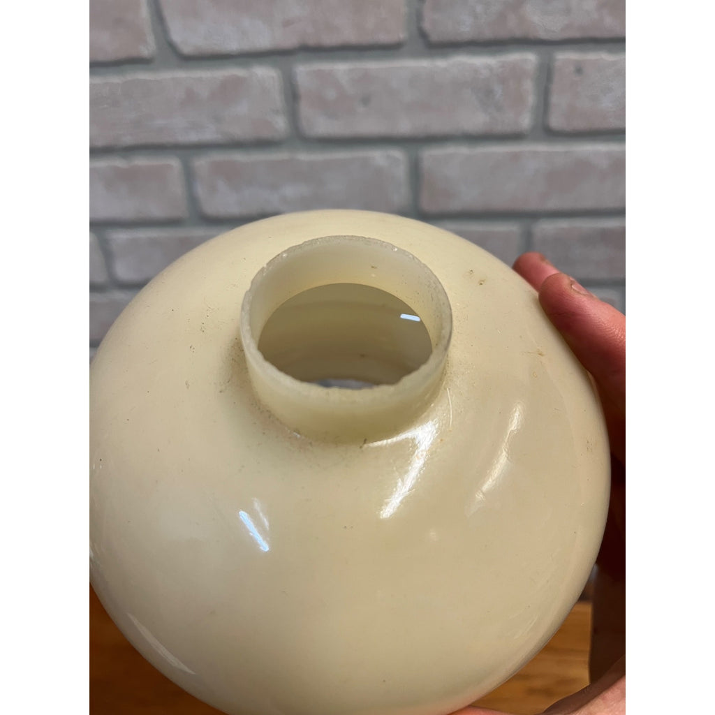 Vintage Cream Glass Lamp Shade Dome Mid-Century Modern Style Lighting Fixture Replacement