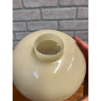 Vintage Cream Glass Lamp Shade Dome Mid-Century Modern Style Lighting Fixture Replacement