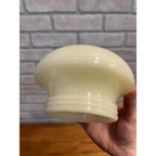 Vintage Cream Glass Lamp Shade Dome Mid-Century Modern Style Lighting Fixture Replacement