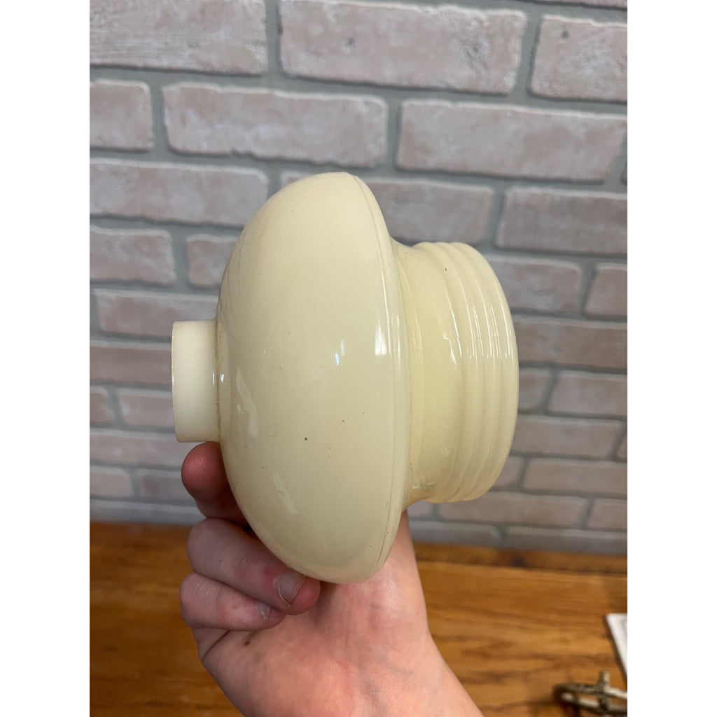 Vintage Cream Glass Lamp Shade Dome Mid-Century Modern Style Lighting Fixture Replacement