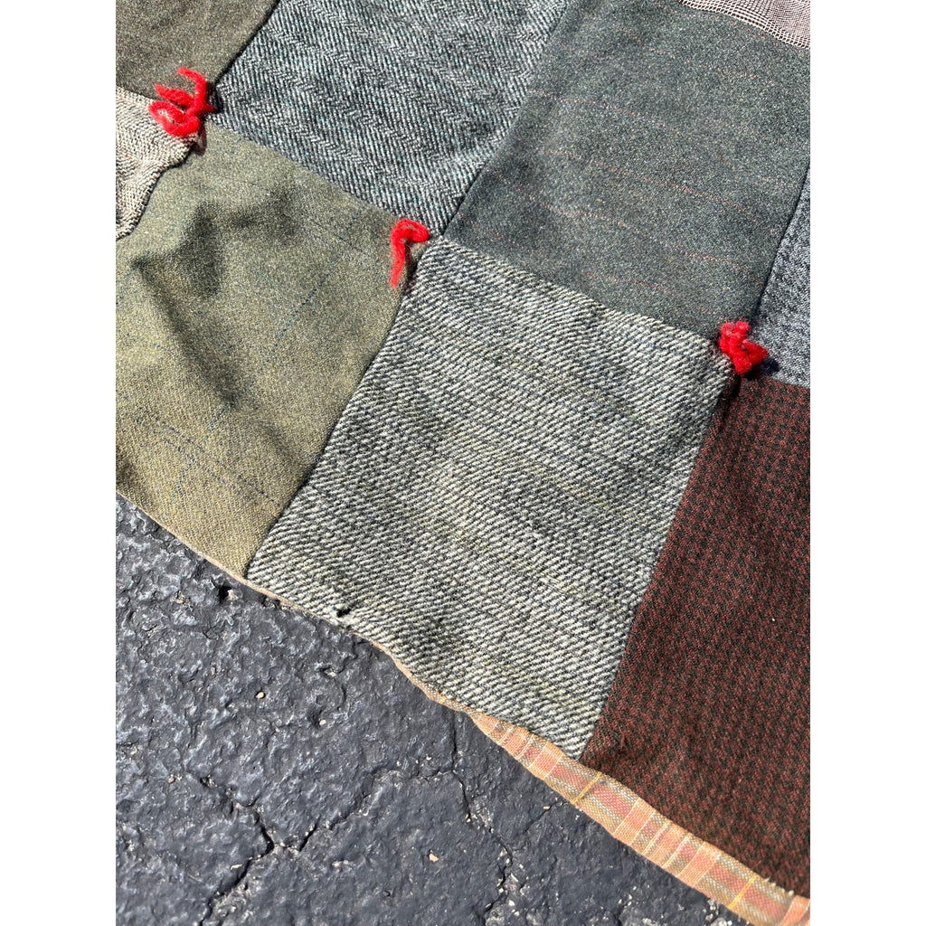 Antique Primitive Patchwork Quilt Sportscoat AAFA Folk Art Farmhouse Americana