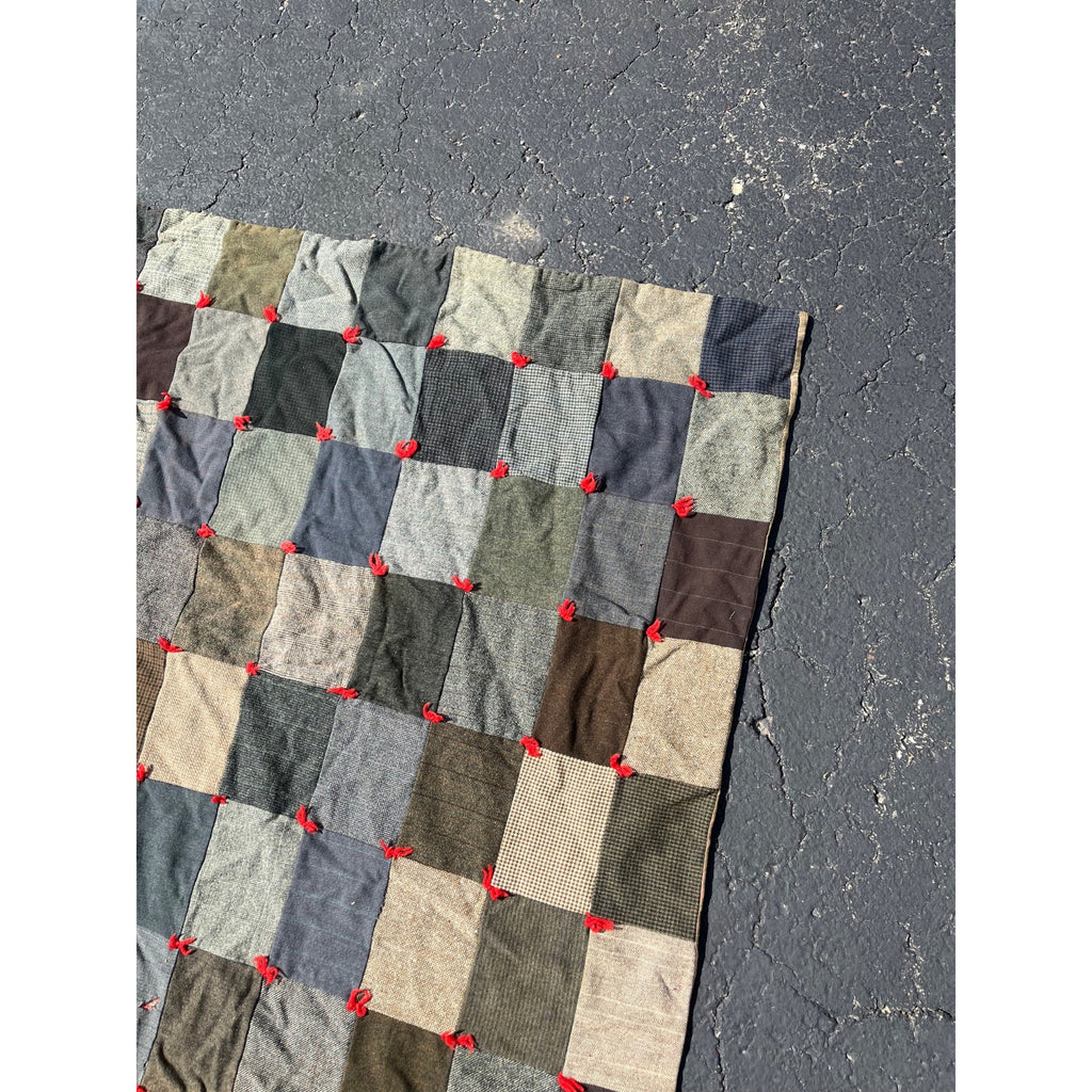 Antique Primitive Patchwork Quilt Sportscoat AAFA Folk Art Farmhouse Americana