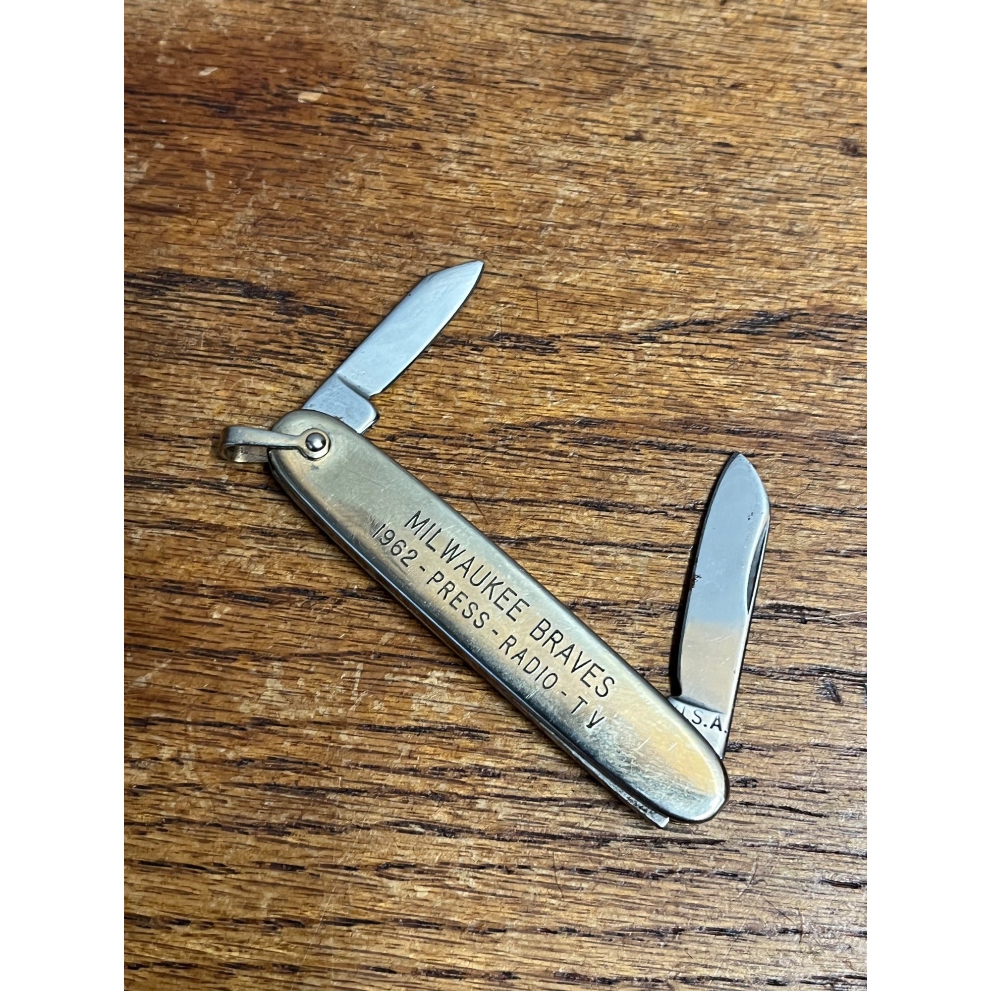 Vintage Milwaukee Braves Knife 1962 Press Radio & TV Souvenir Gift To Press Rare