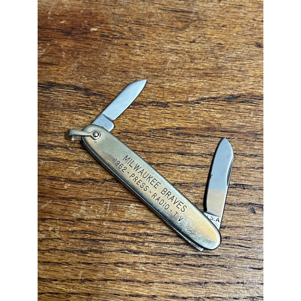Vintage Milwaukee Braves Knife 1962 Press Radio & TV Souvenir Gift To Press Rare