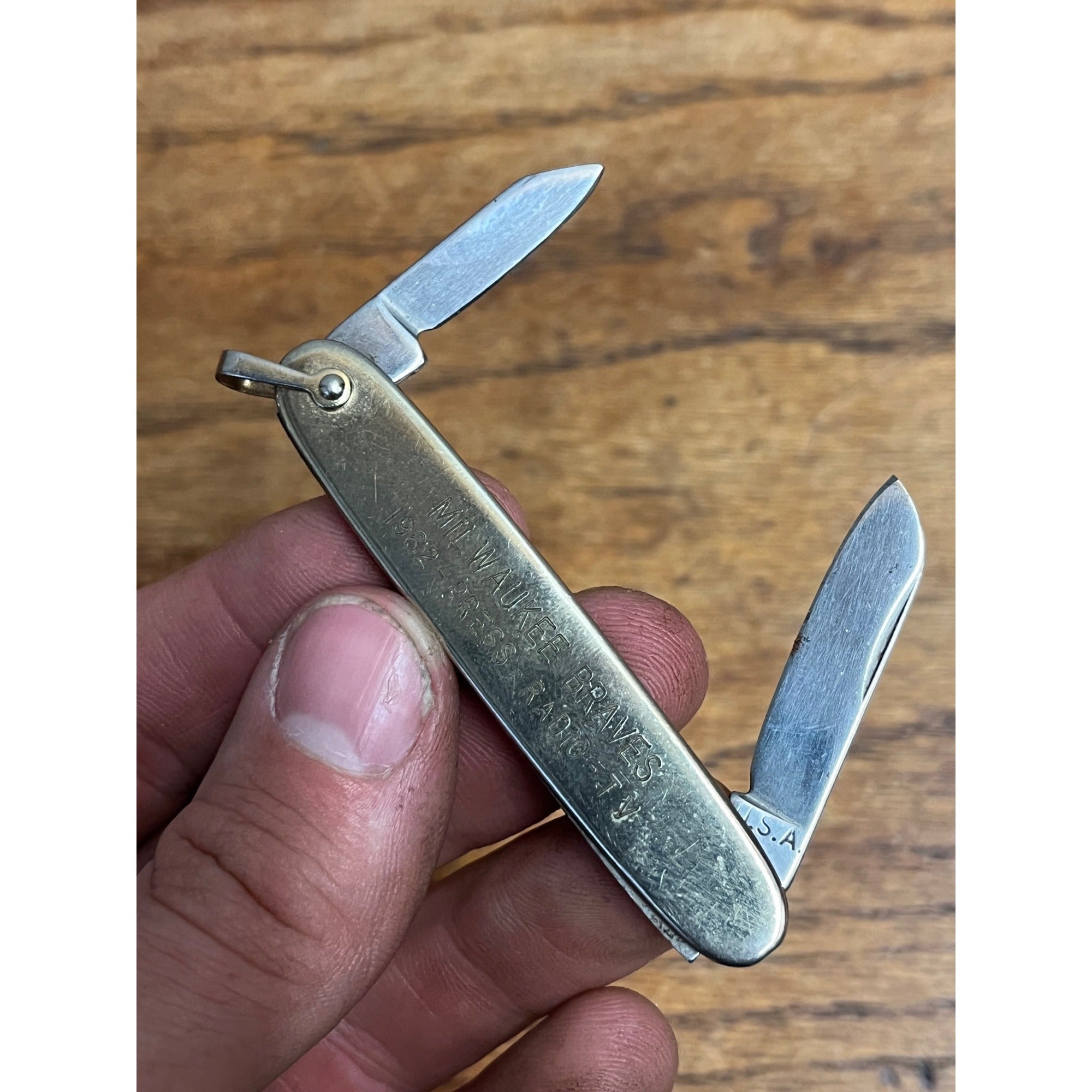 Vintage Milwaukee Braves Knife 1962 Press Radio & TV Souvenir Gift To Press Rare